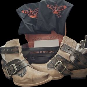 Freebird Womens MAYHEM Two-Tone Leather Boots